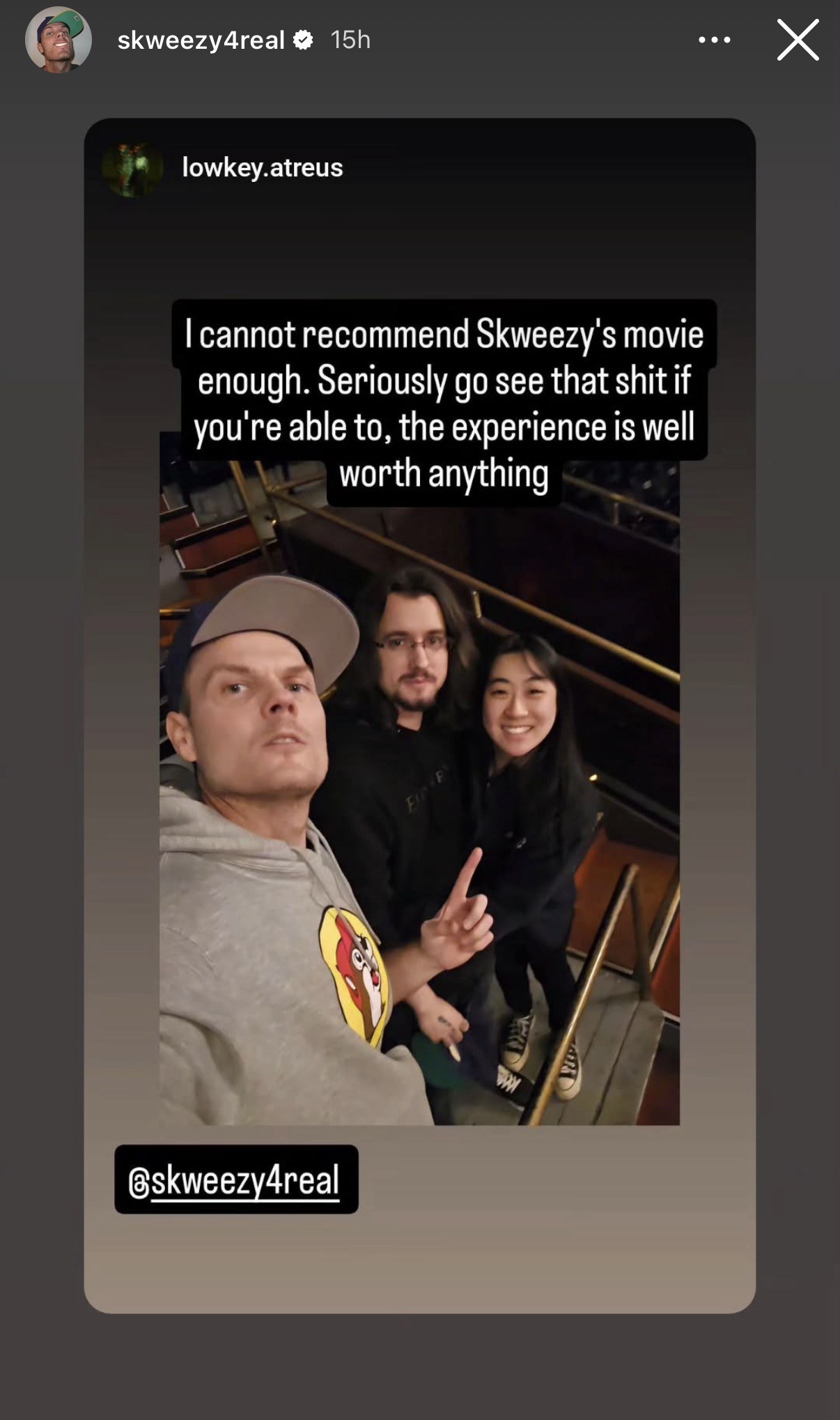 lowkey.atreus: i cannot recommend skweezy's movie enough