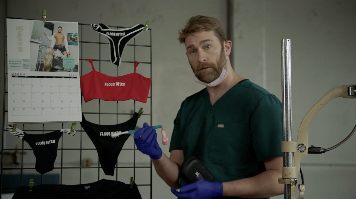 Dr. Brady pitches his oral-health merch